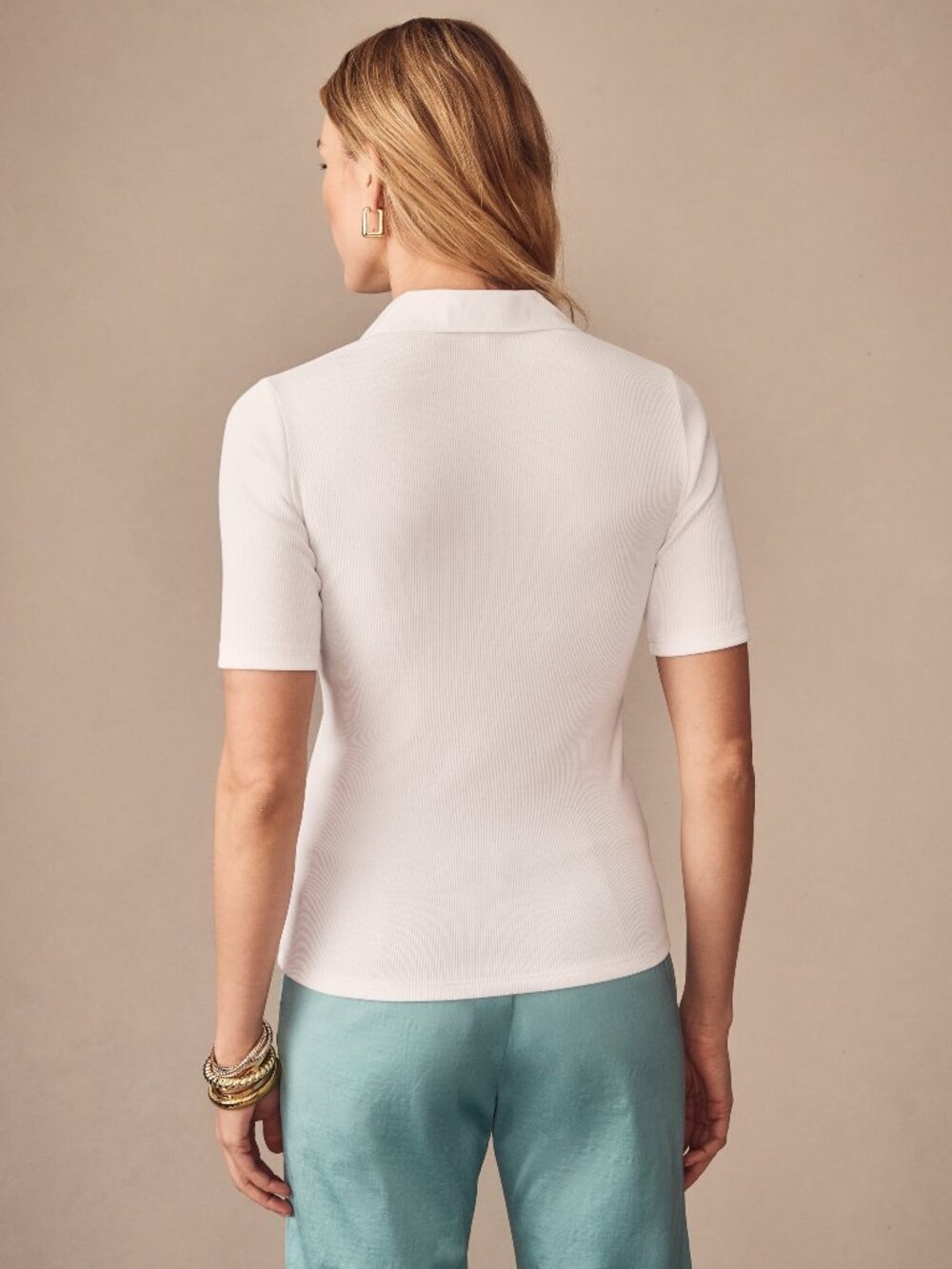 J McLaughlin Theodora Short Sleeve Shirt - White NEW